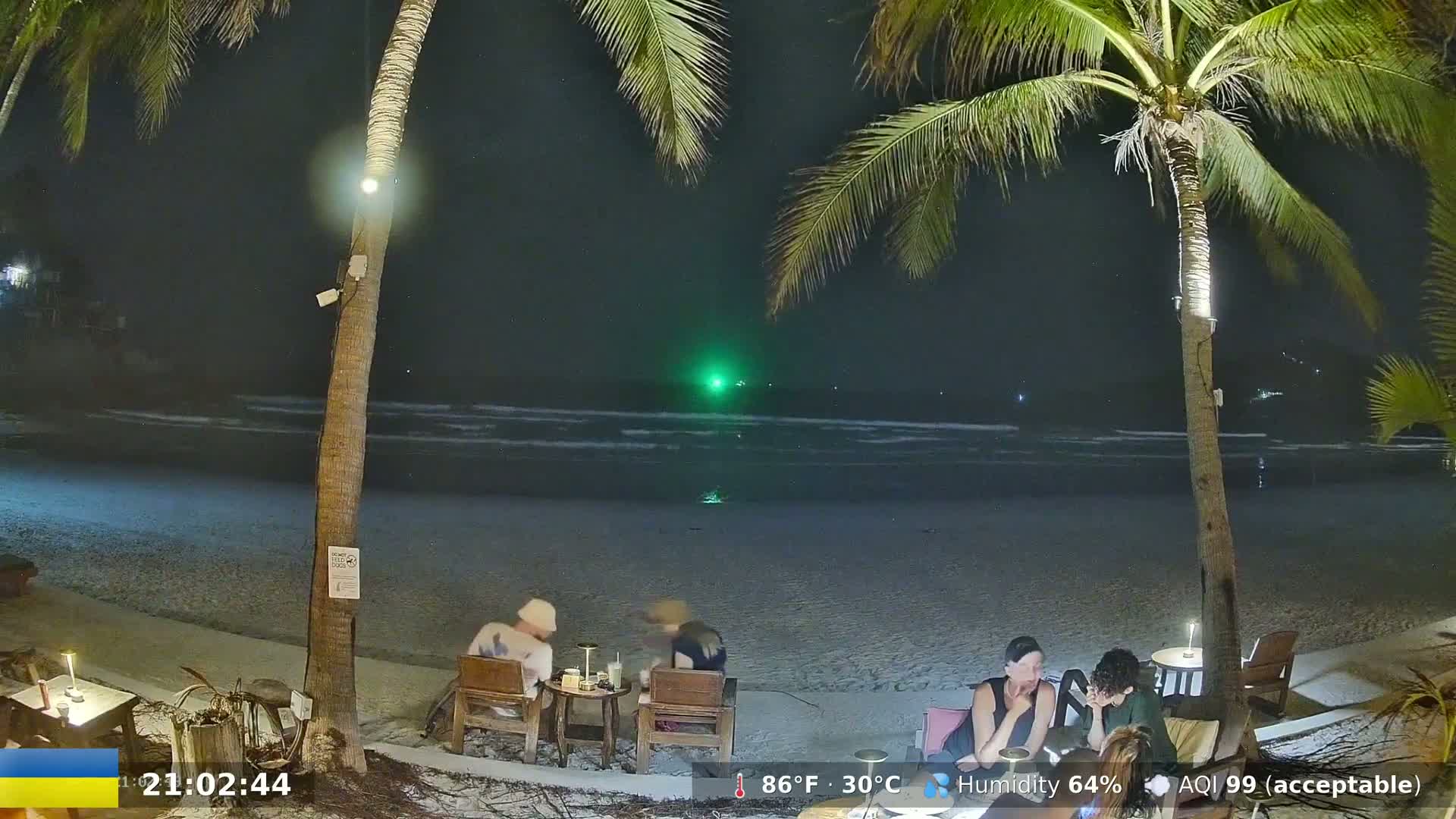 Haad Rin Beach from House of Sanskara Live Cam · Koh Pha Ngan, Surat Thani, Thailand 