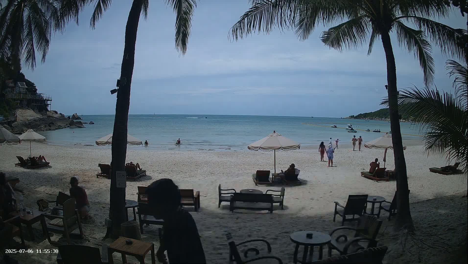 Haad Rin Beach from House of Sanskara Live Cam · Koh Pha Ngan, Surat Thani, Thailand 