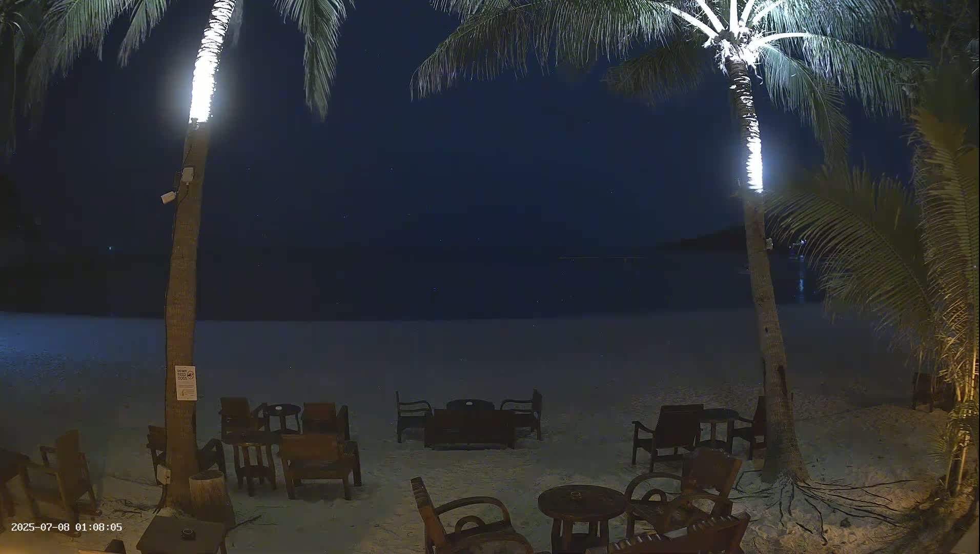 Haad Rin Beach from House of Sanskara Live Cam · Koh Pha Ngan, Surat Thani, Thailand 