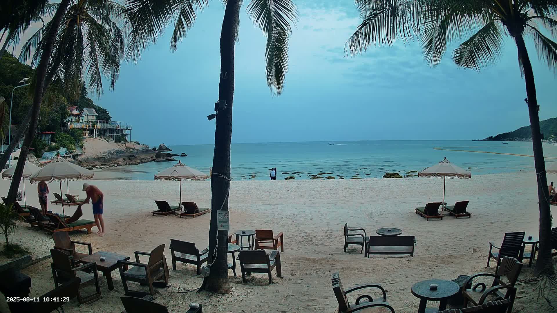 Haad Rin Beach from House of Sanskara Live Cam · Koh Pha Ngan, Surat Thani, Thailand 