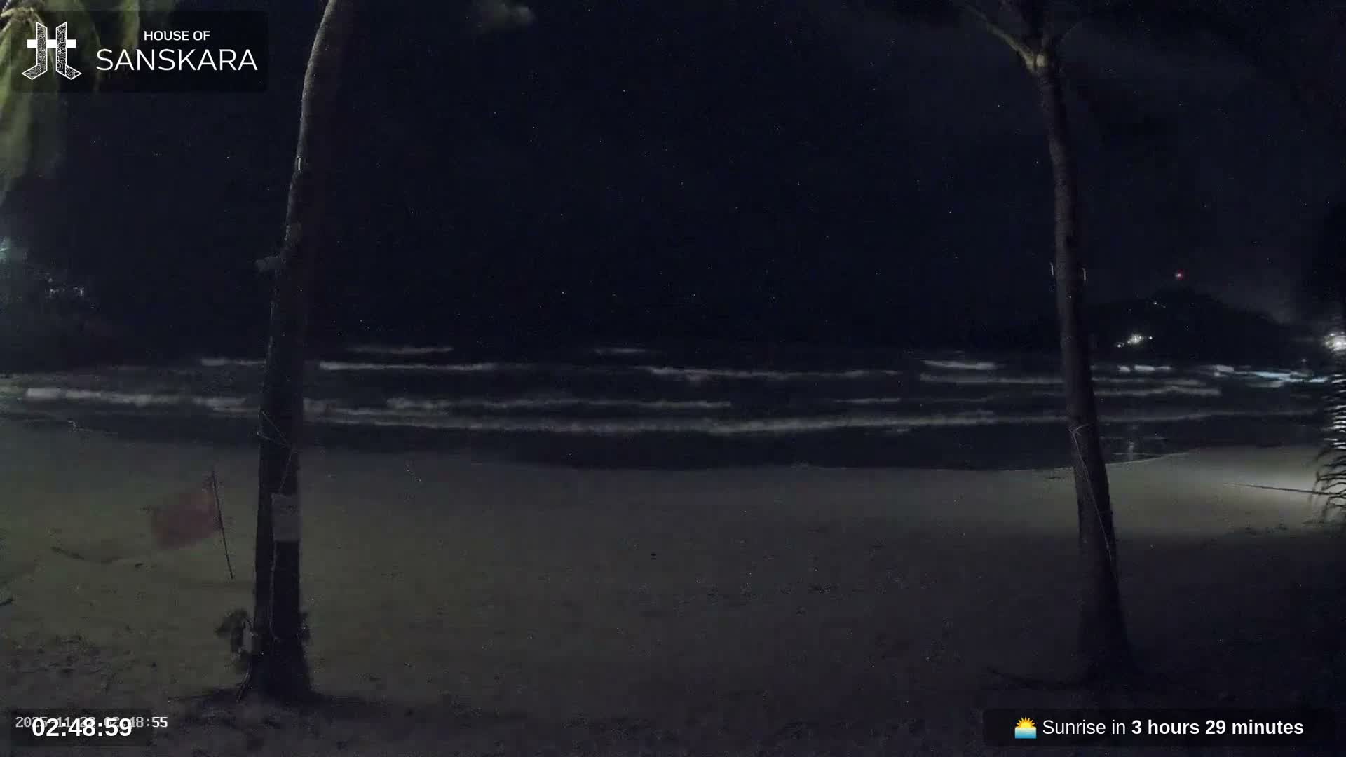 Haad Rin Beach from House of Sanskara Live Cam · Koh Pha Ngan, Surat Thani, Thailand 