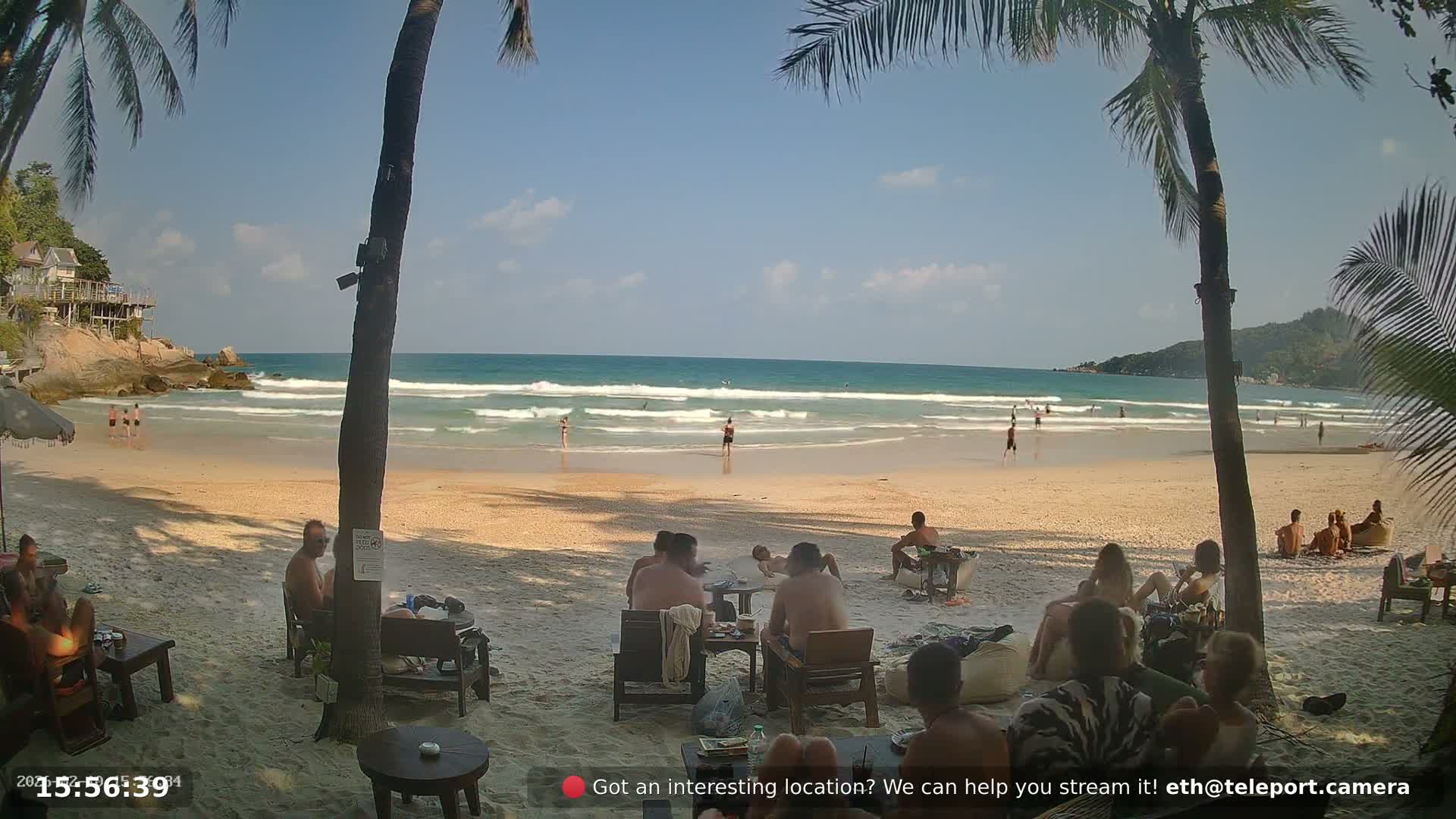 Haad Rin Beach from House of Sanskara Live Cam · Koh Pha Ngan, Surat Thani, Thailand 