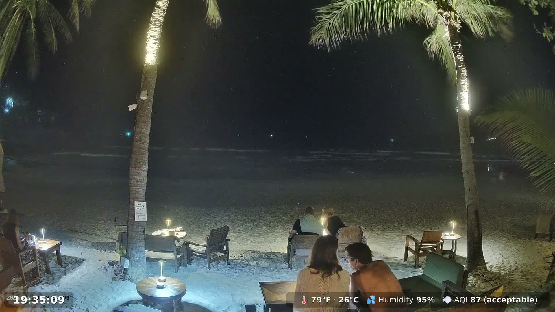 Haad Rin Beach from House of Sanskara Live Cam · Koh Pha Ngan, Surat Thani, Thailand 