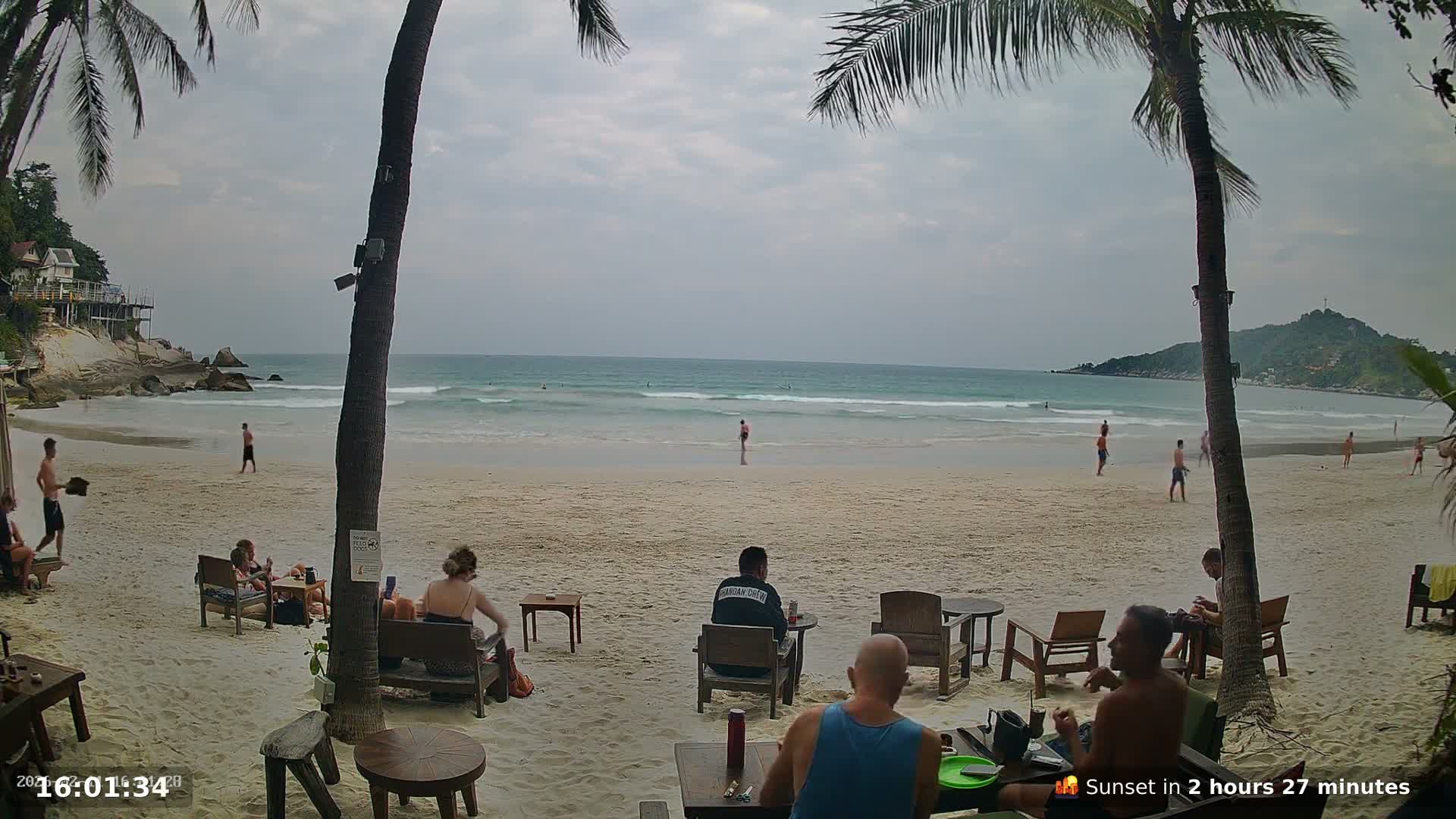 Haad Rin Beach from House of Sanskara Live Cam · Koh Pha Ngan, Surat Thani, Thailand 