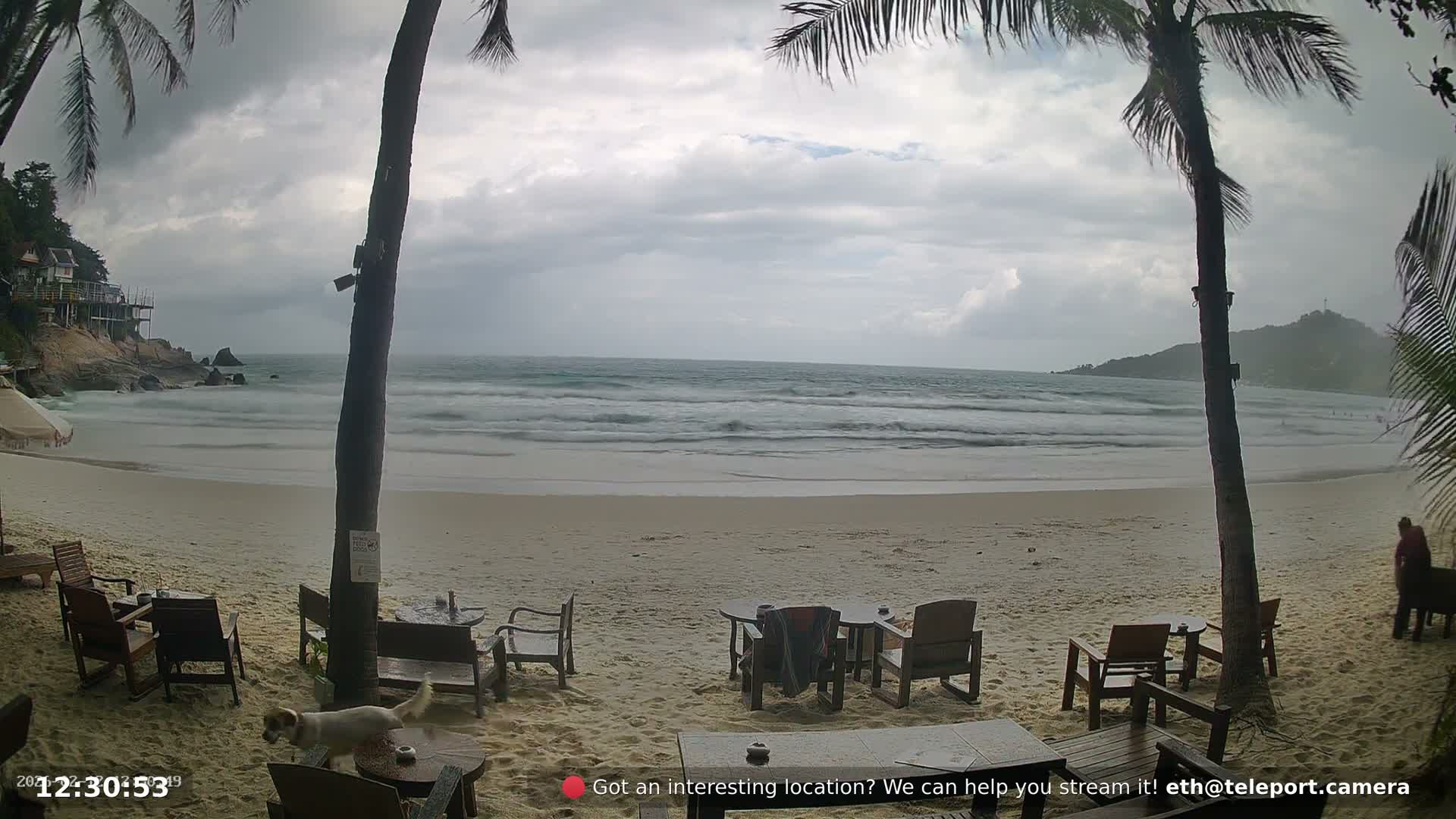 Haad Rin Beach from House of Sanskara Live Cam · Koh Pha Ngan, Surat Thani, Thailand 