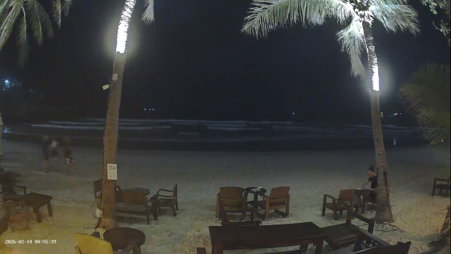 Haad Rin Beach from House of Sanskara Live Cam · Koh Pha Ngan, Surat Thani, Thailand 