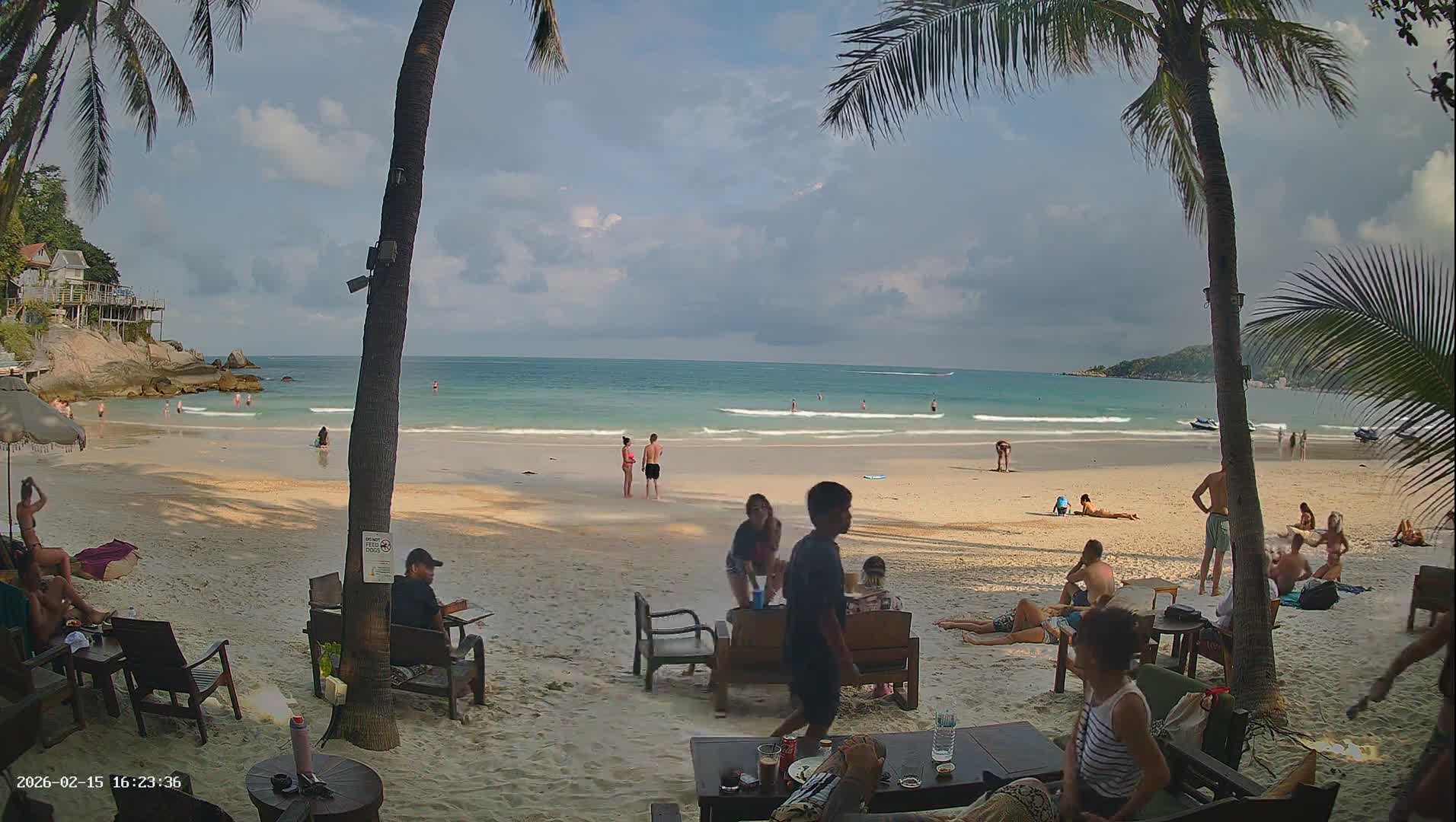 Haad Rin Beach from House of Sanskara Live Cam · Koh Pha Ngan, Surat Thani, Thailand 
