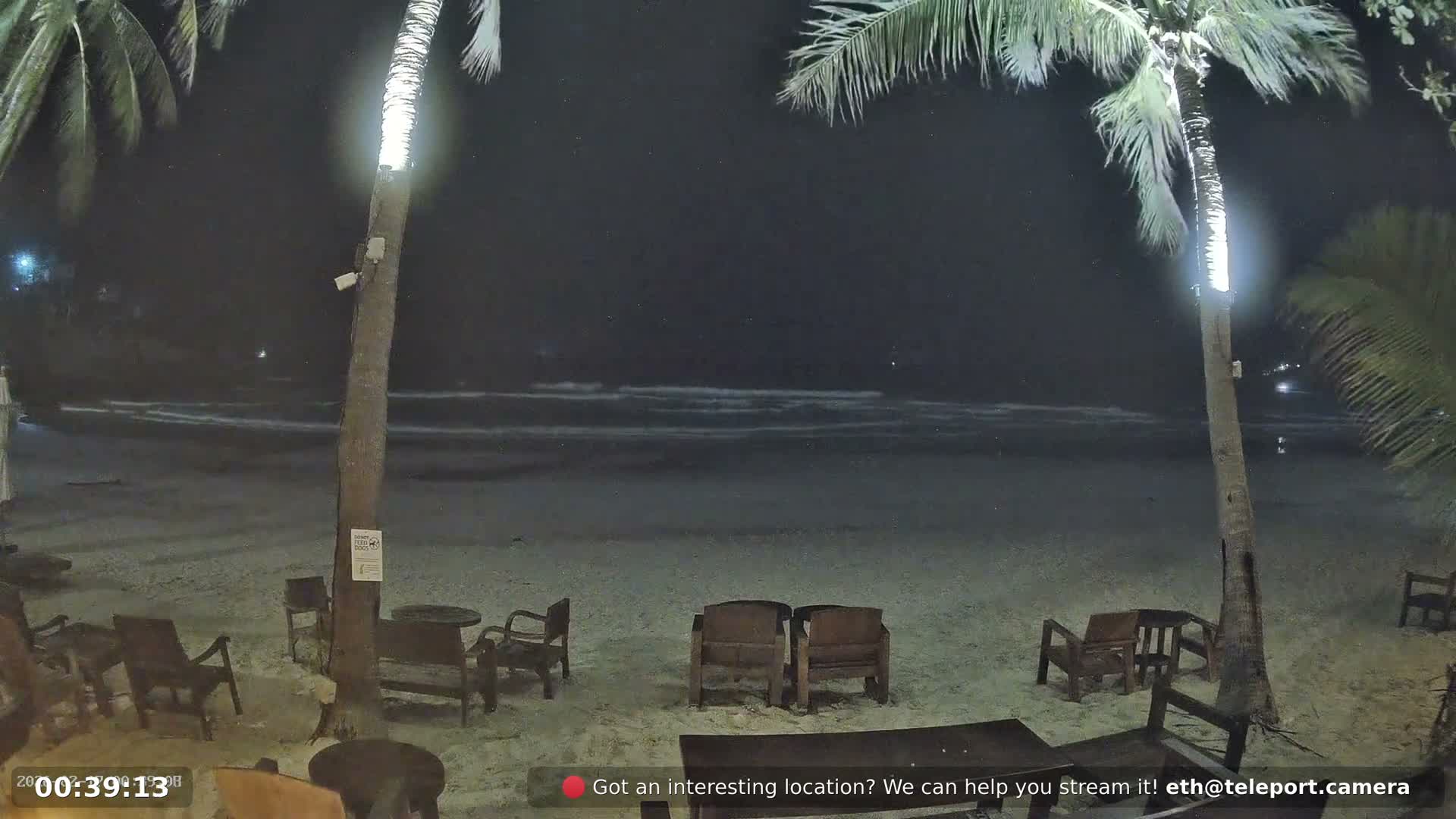Haad Rin Beach from House of Sanskara Live Cam · Koh Pha Ngan, Surat Thani, Thailand 