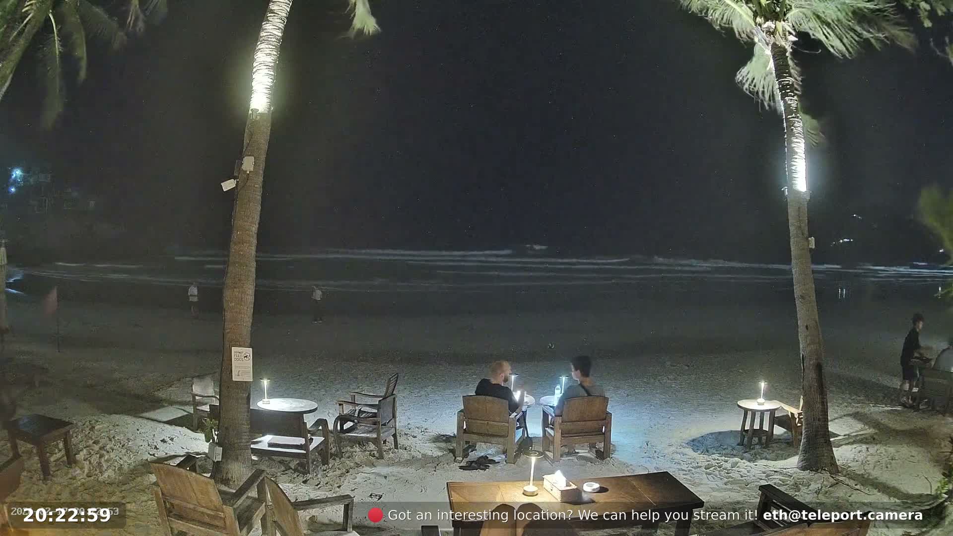 Haad Rin Beach from House of Sanskara Live Cam · Koh Pha Ngan, Surat Thani, Thailand 