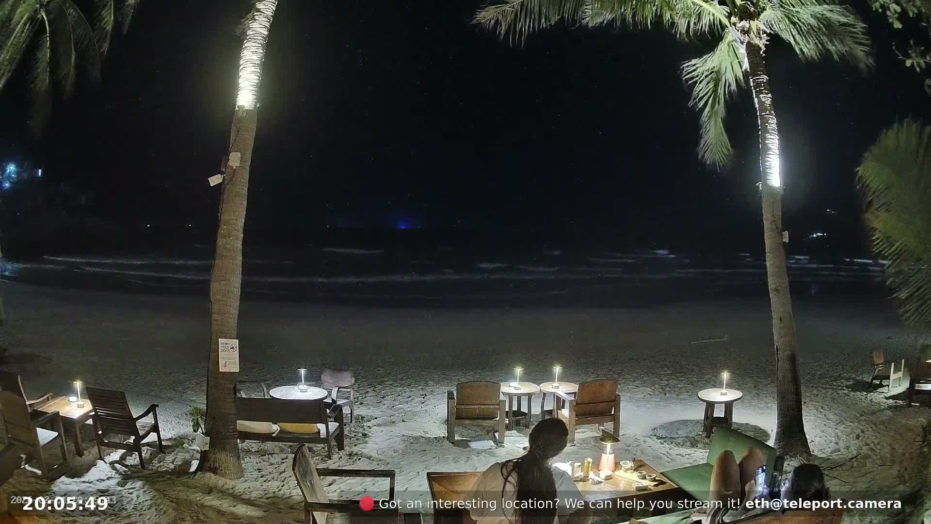 Haad Rin Beach from House of Sanskara Live Cam · Koh Pha Ngan, Surat Thani, Thailand 
