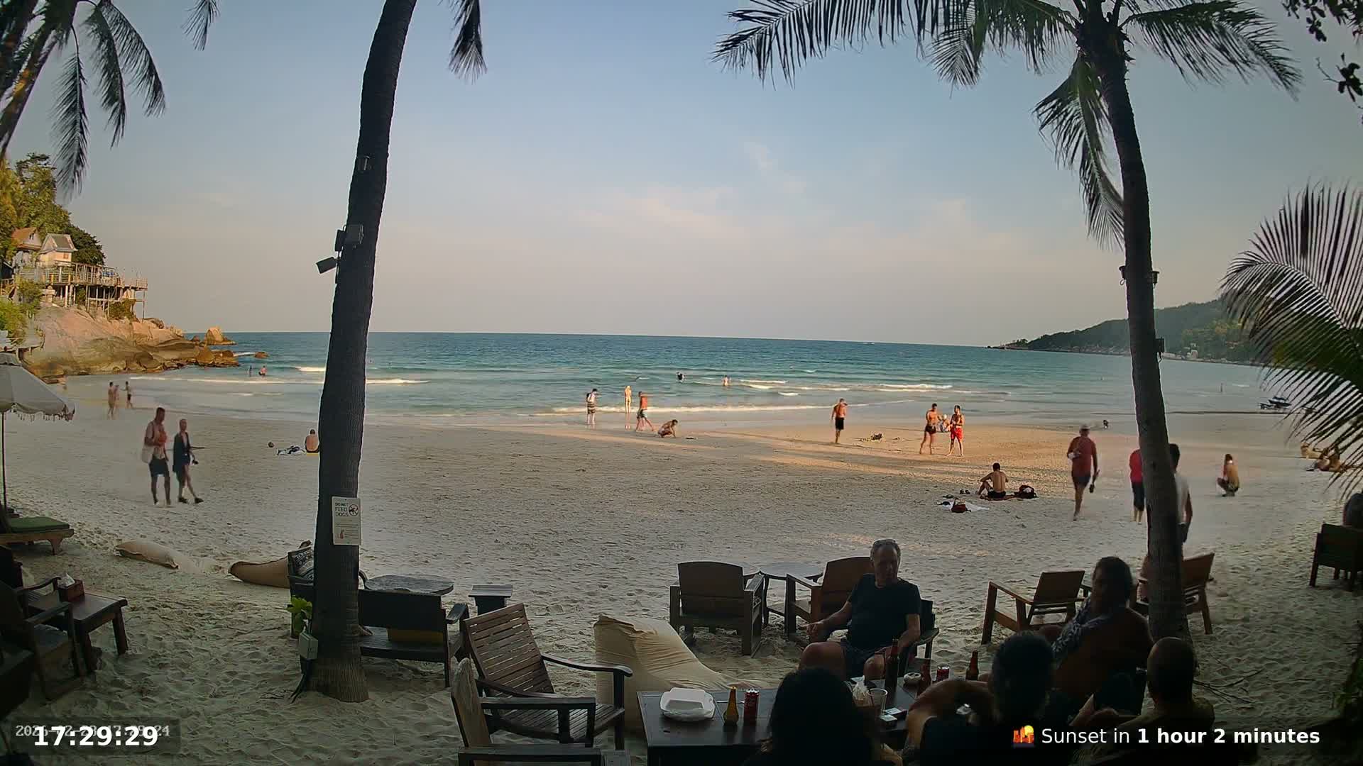 Haad Rin Beach from House of Sanskara Live Cam · Koh Pha Ngan, Surat Thani, Thailand 