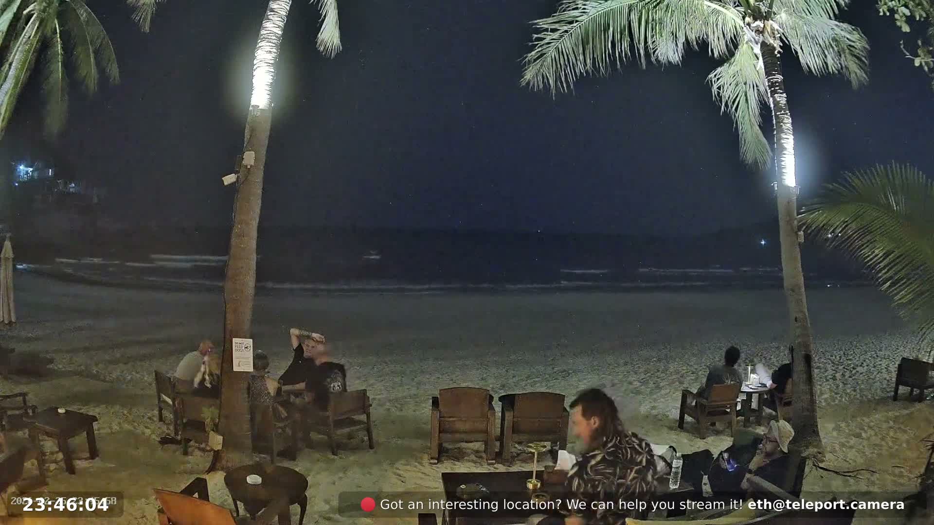 Haad Rin Beach from House of Sanskara Live Cam · Koh Pha Ngan, Surat Thani, Thailand 