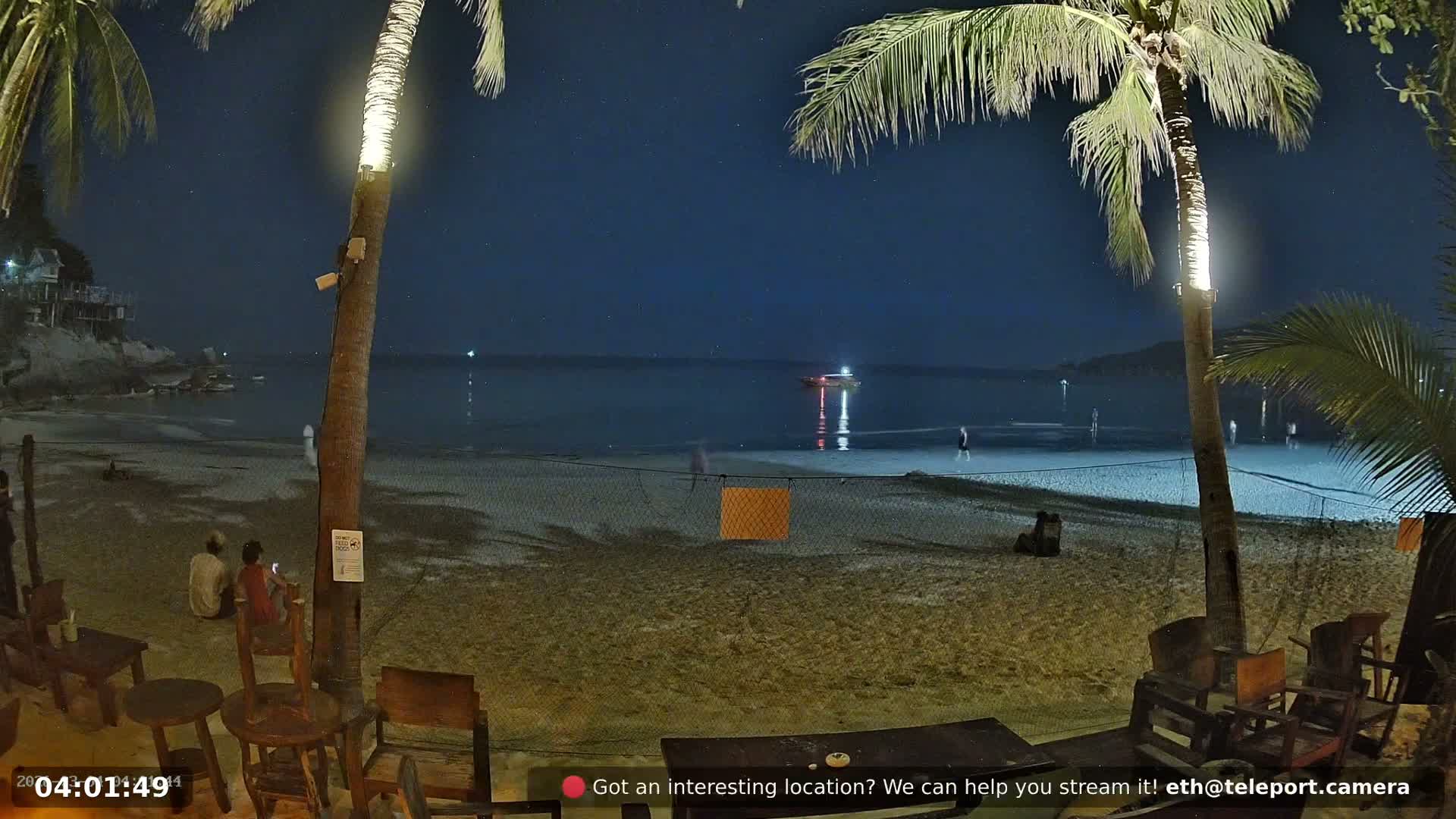 Haad Rin Beach from House of Sanskara Live Cam · Koh Pha Ngan, Surat Thani, Thailand 