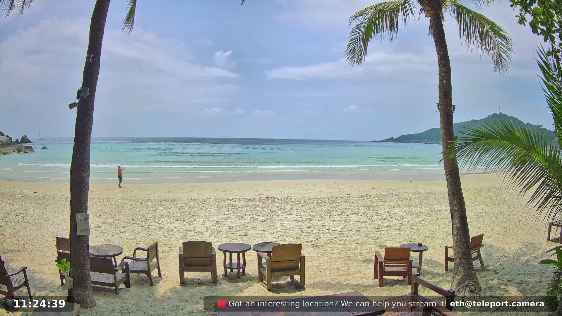 Haad Rin Beach from House of Sanskara Live Cam · Koh Pha Ngan, Surat Thani, Thailand 