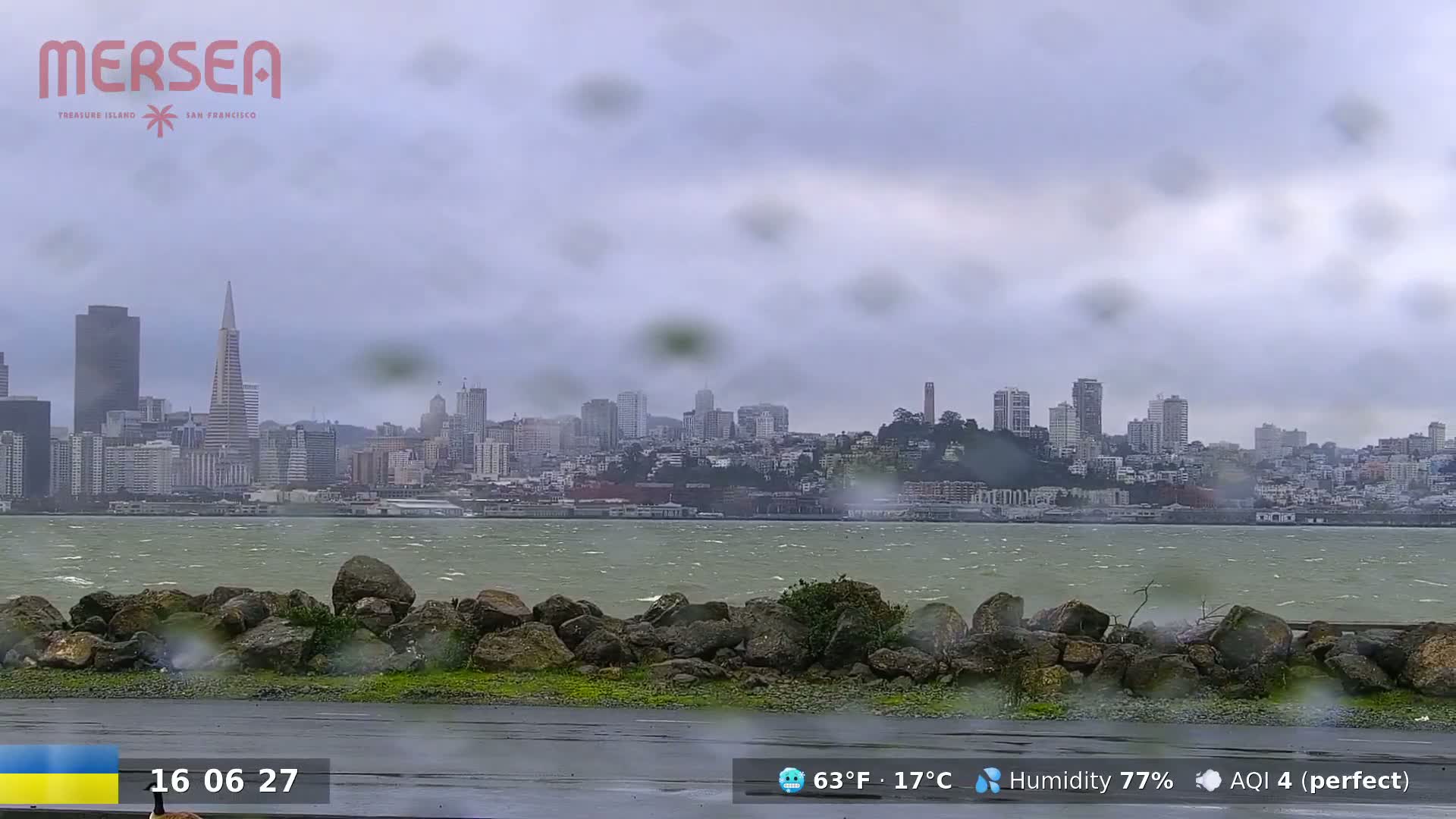 San Francisco City Live Camera from Treasure Island - California, USA