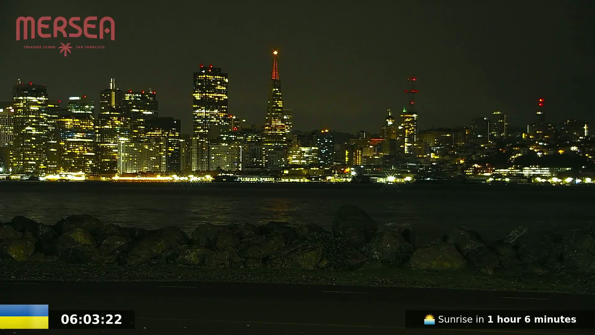 San Francisco City Live Camera from Treasure Island - California, USA
