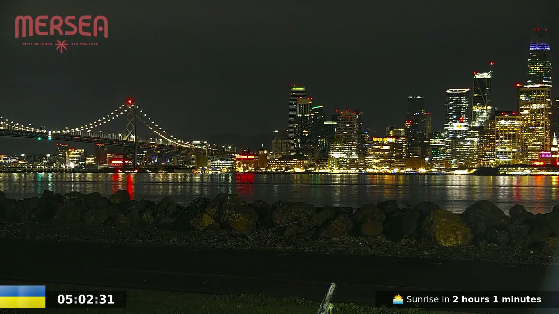 San Francisco City Live Camera from Treasure Island - California, USA
