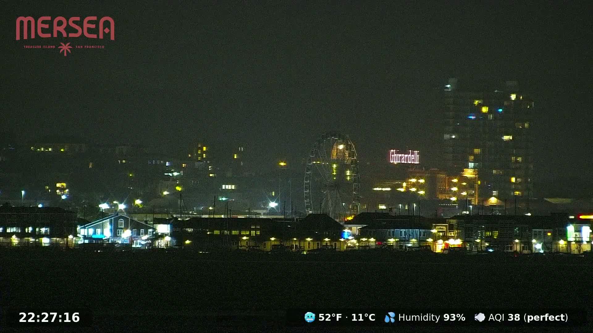 San Francisco City Live Camera from Treasure Island - San Fracisco, California, USA