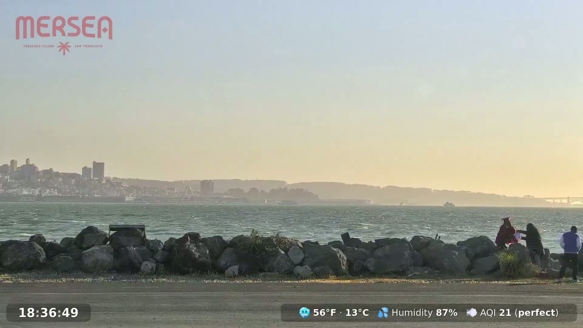 San Francisco City Live Camera from Treasure Island - San Fracisco, California, USA