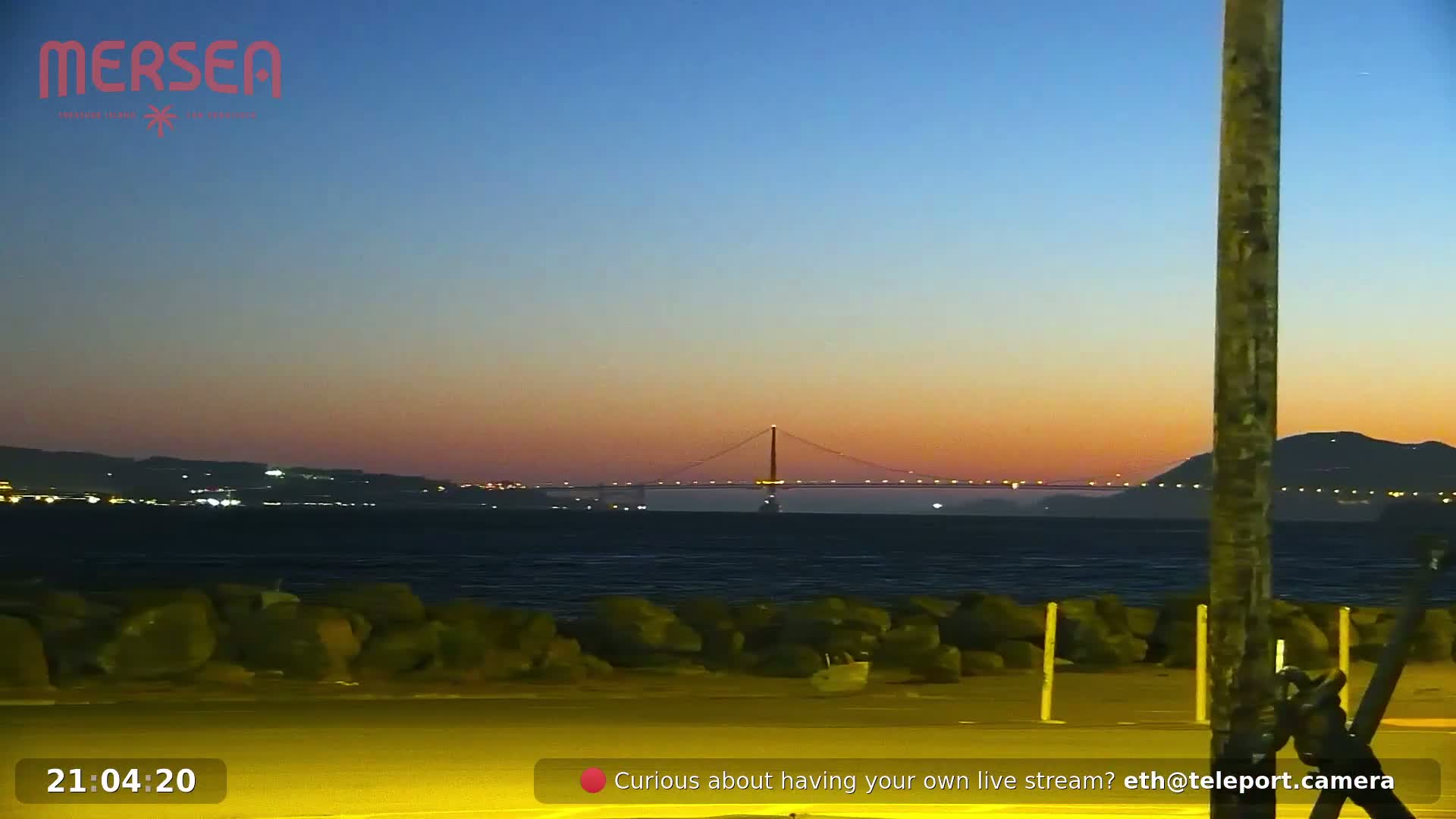 San Francisco City Live Camera from Treasure Island - San Fracisco, California, USA