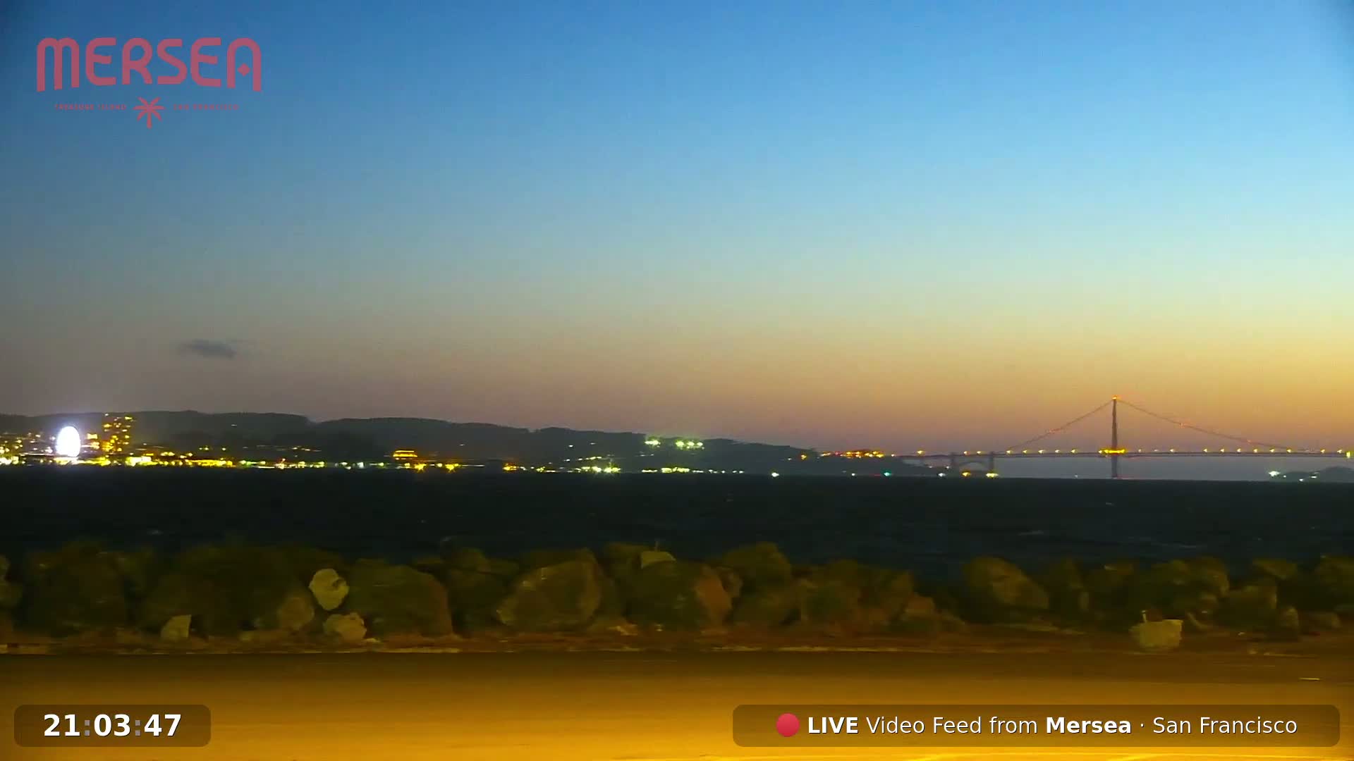 San Francisco City Live Camera from Treasure Island - San Fracisco, California, USA