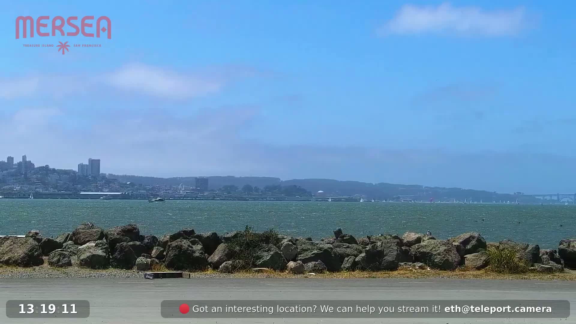 San Francisco City Live Camera from Treasure Island - San Fracisco, California, USA