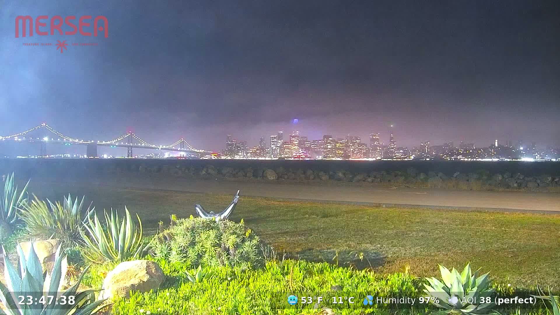 San Francisco City Live Camera from Treasure Island - San Fracisco, California, USA