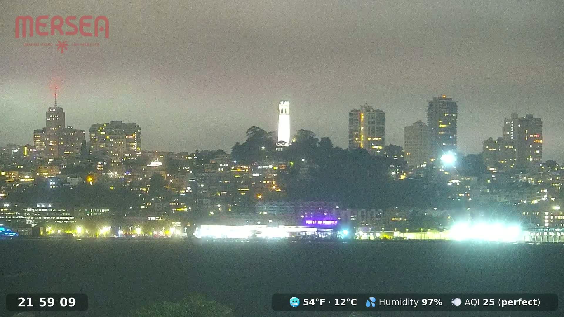 San Francisco City Live Camera from Treasure Island - San Fracisco, California, USA