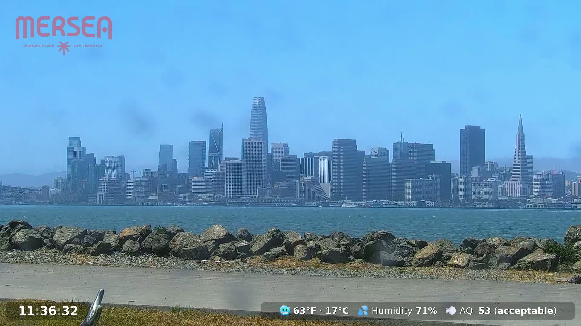 San Francisco City Live Camera from Treasure Island - San Fracisco, California, USA