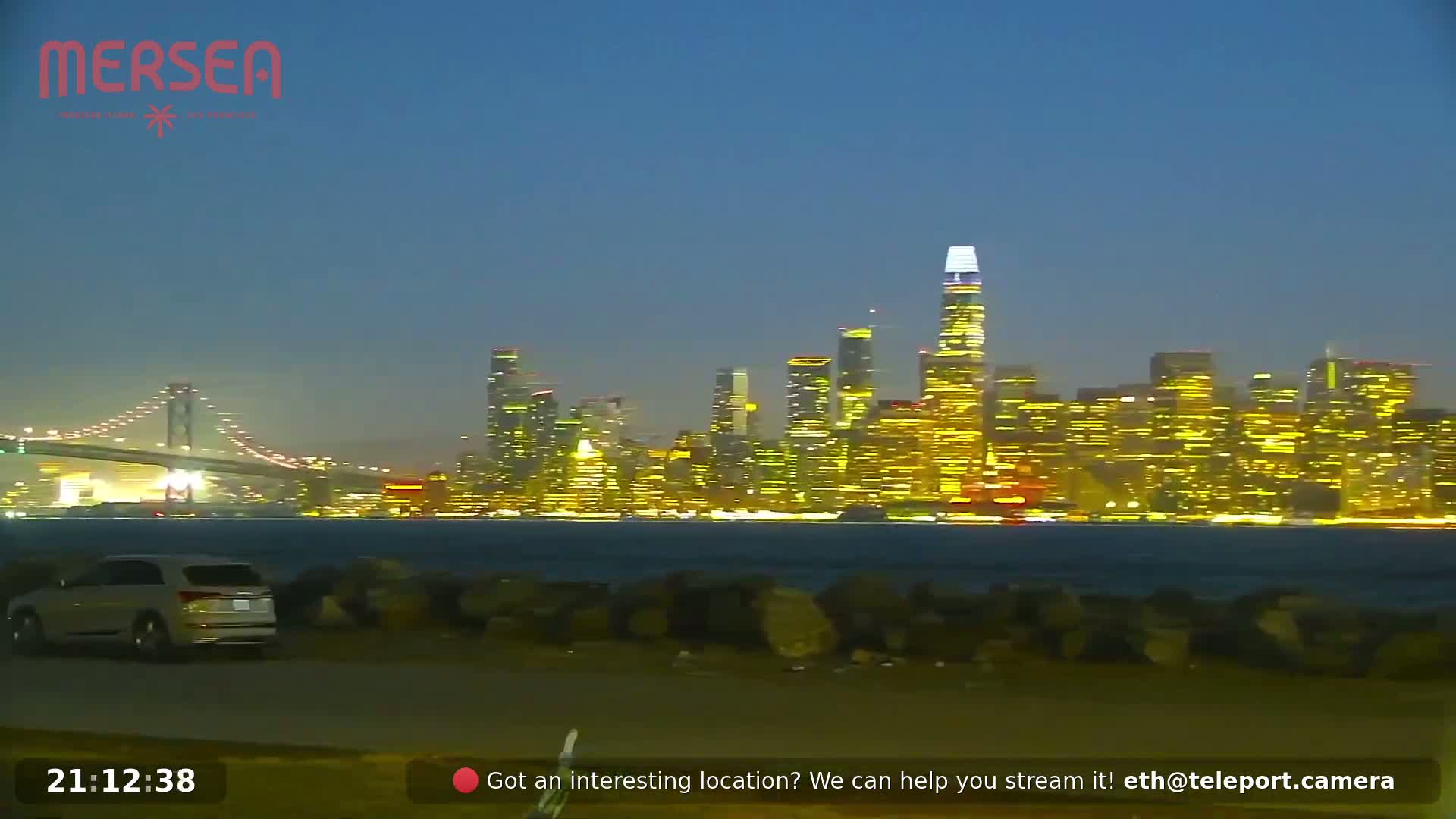 San Francisco City Live Camera from Treasure Island - San Fracisco, California, USA