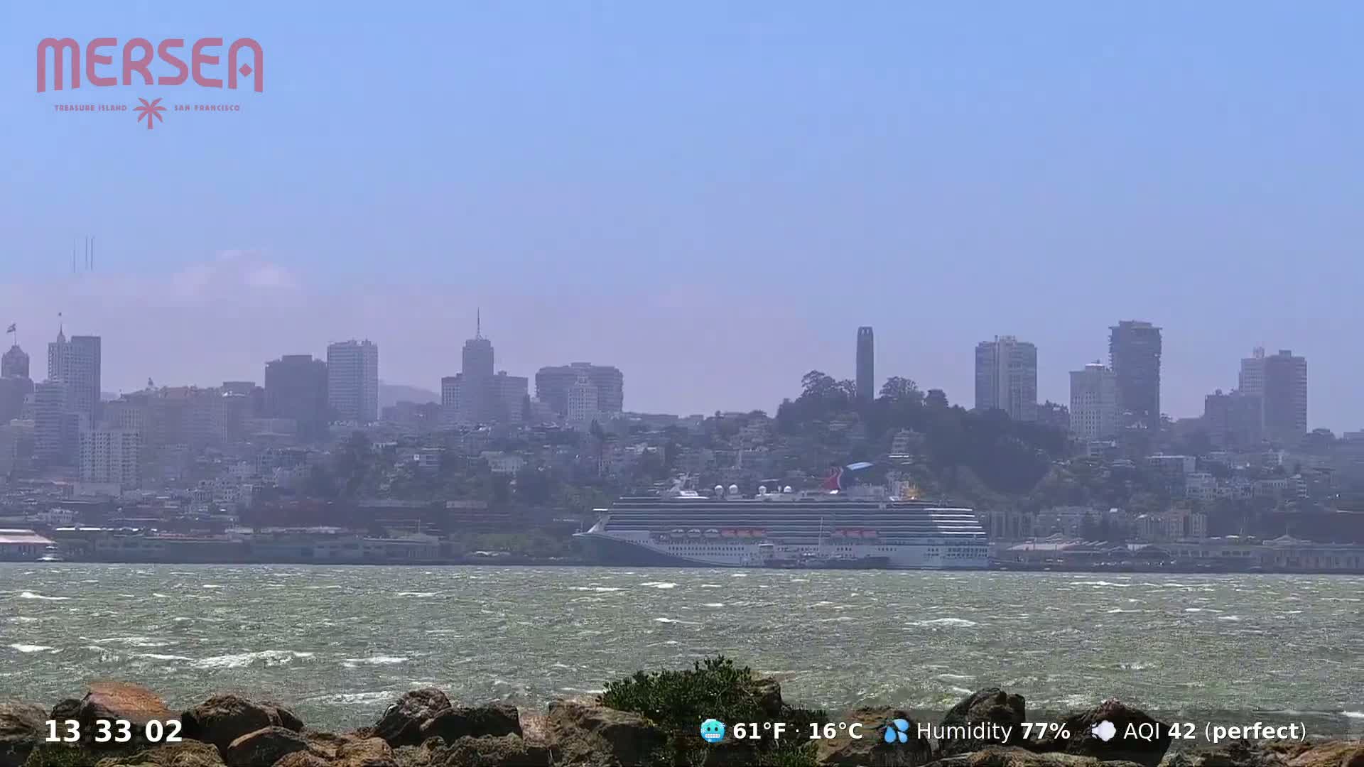 San Francisco City Live Camera from Treasure Island - San Fracisco, California, USA