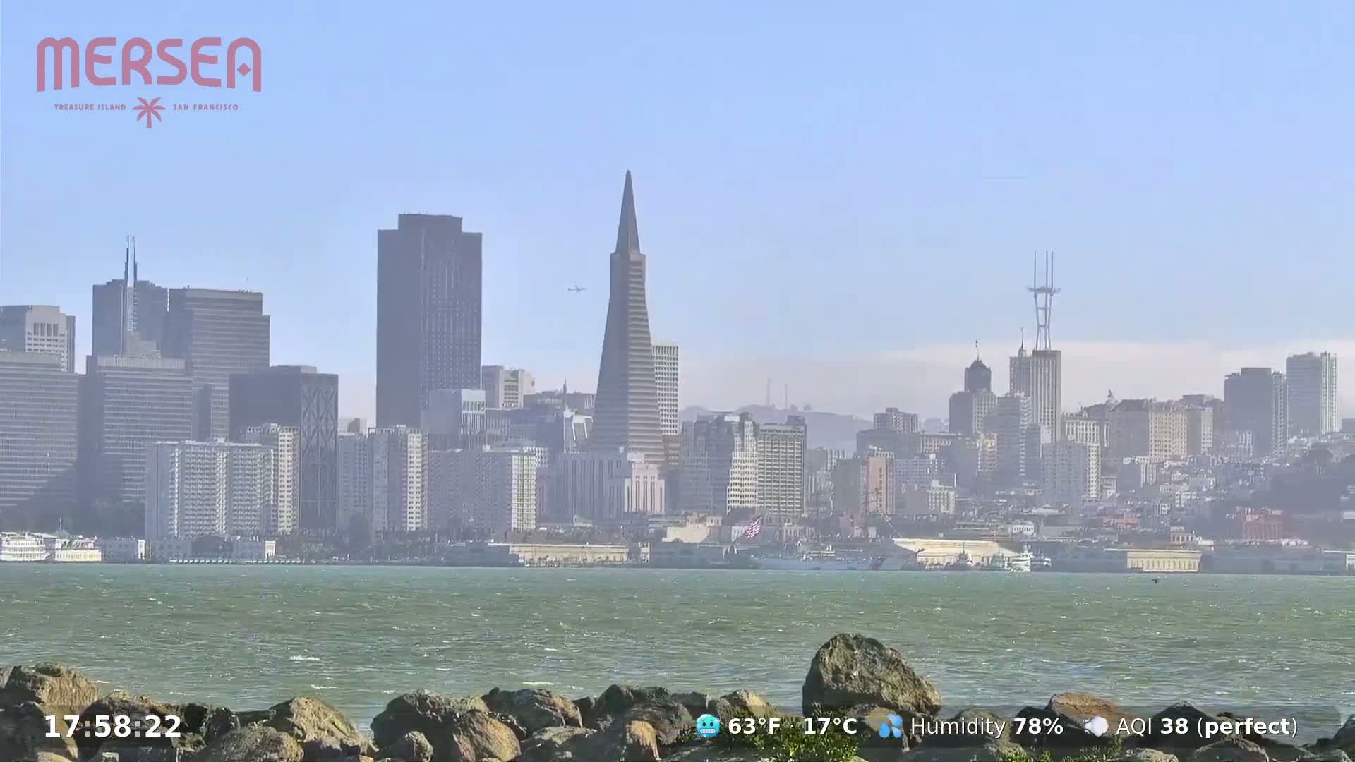 San Francisco City Live Camera from Treasure Island - San Fracisco, California, USA