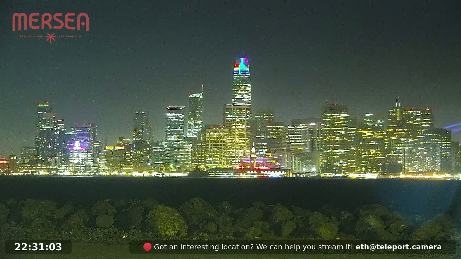San Francisco City Live Camera from Treasure Island - San Fracisco, California, USA
