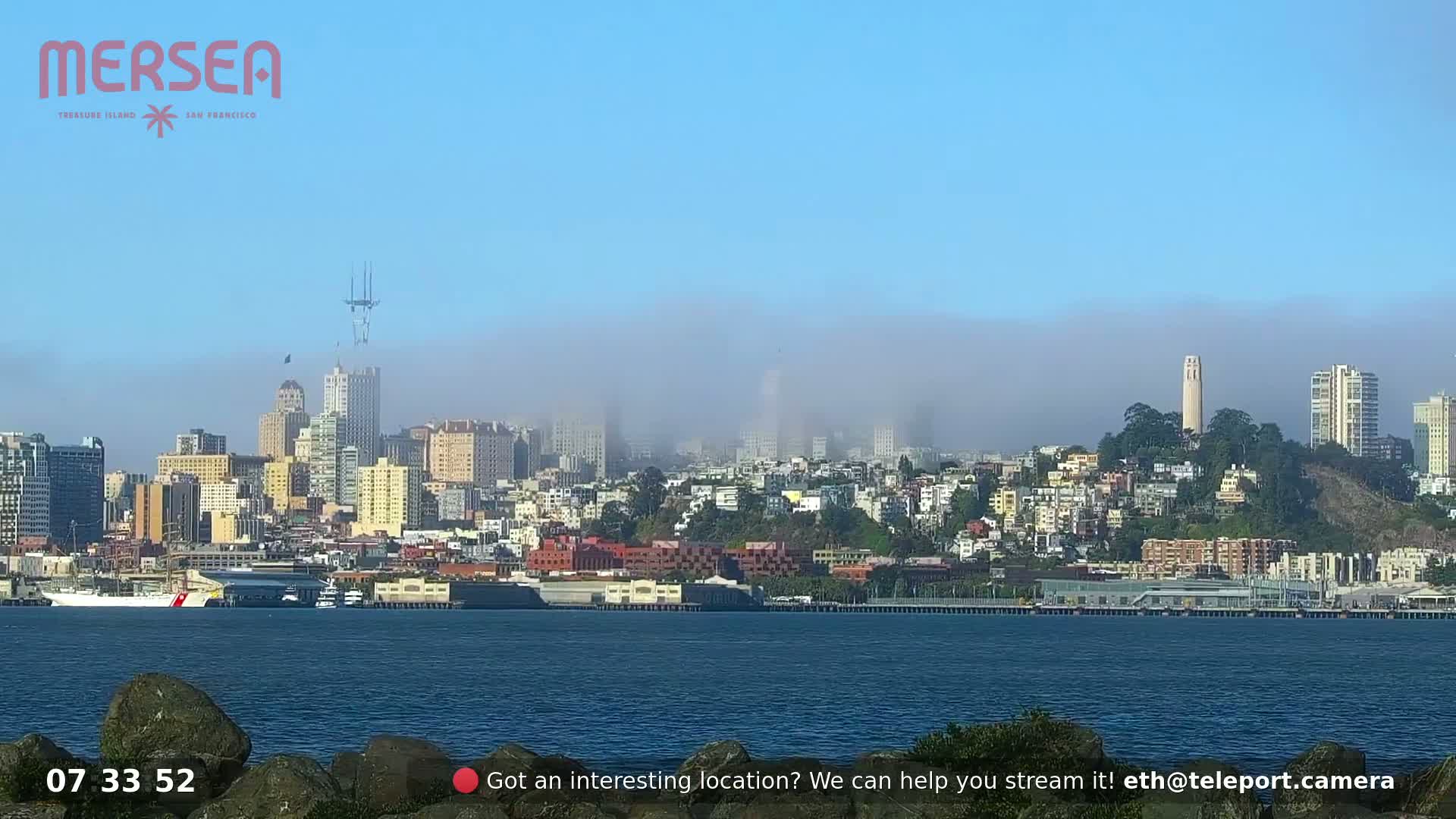 San Francisco City Live Camera from Treasure Island - San Fracisco, California, USA