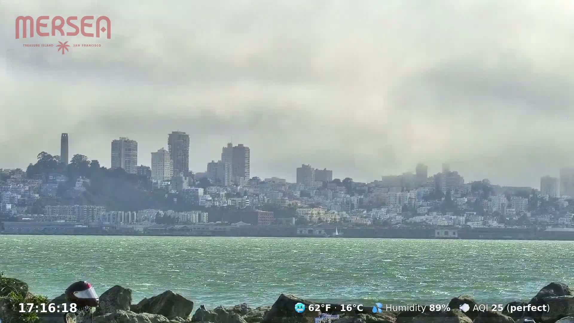 San Francisco City Live Camera from Treasure Island - San Fracisco, California, USA