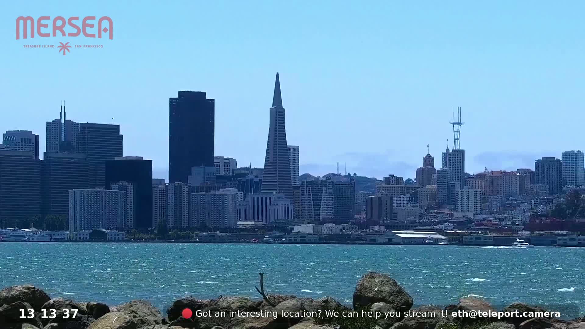 San Francisco City Live Camera from Treasure Island - San Fracisco, California, USA