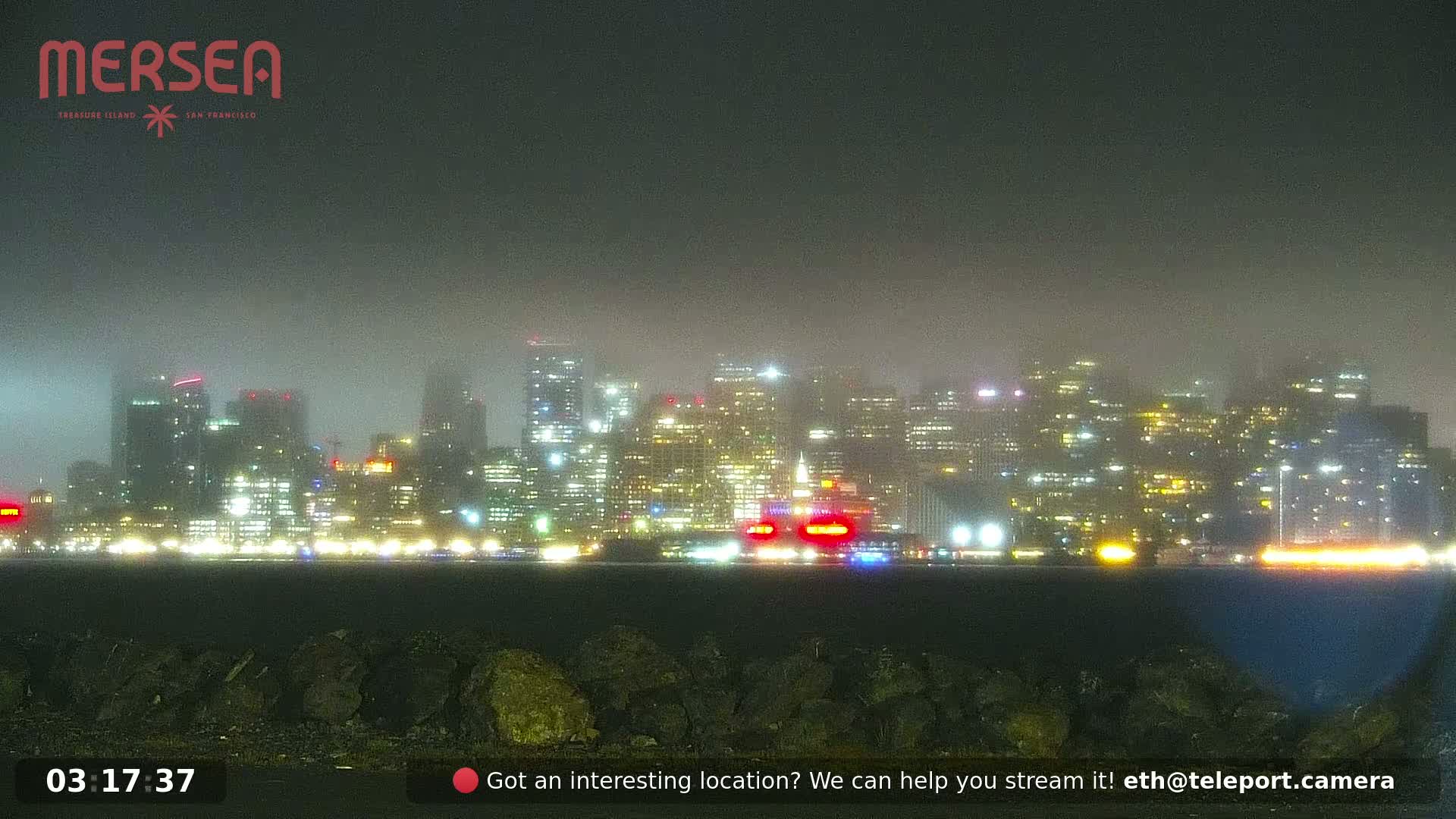 San Francisco City Live Camera from Treasure Island - San Fracisco, California, USA