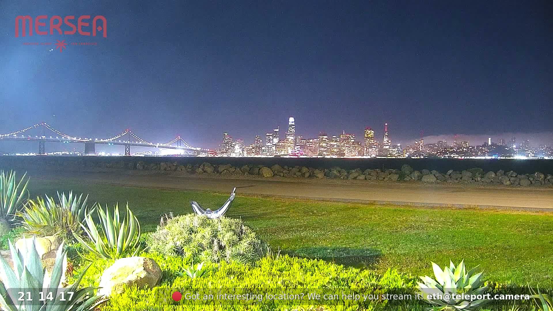 San Francisco City Live Camera from Treasure Island - San Fracisco, California, USA