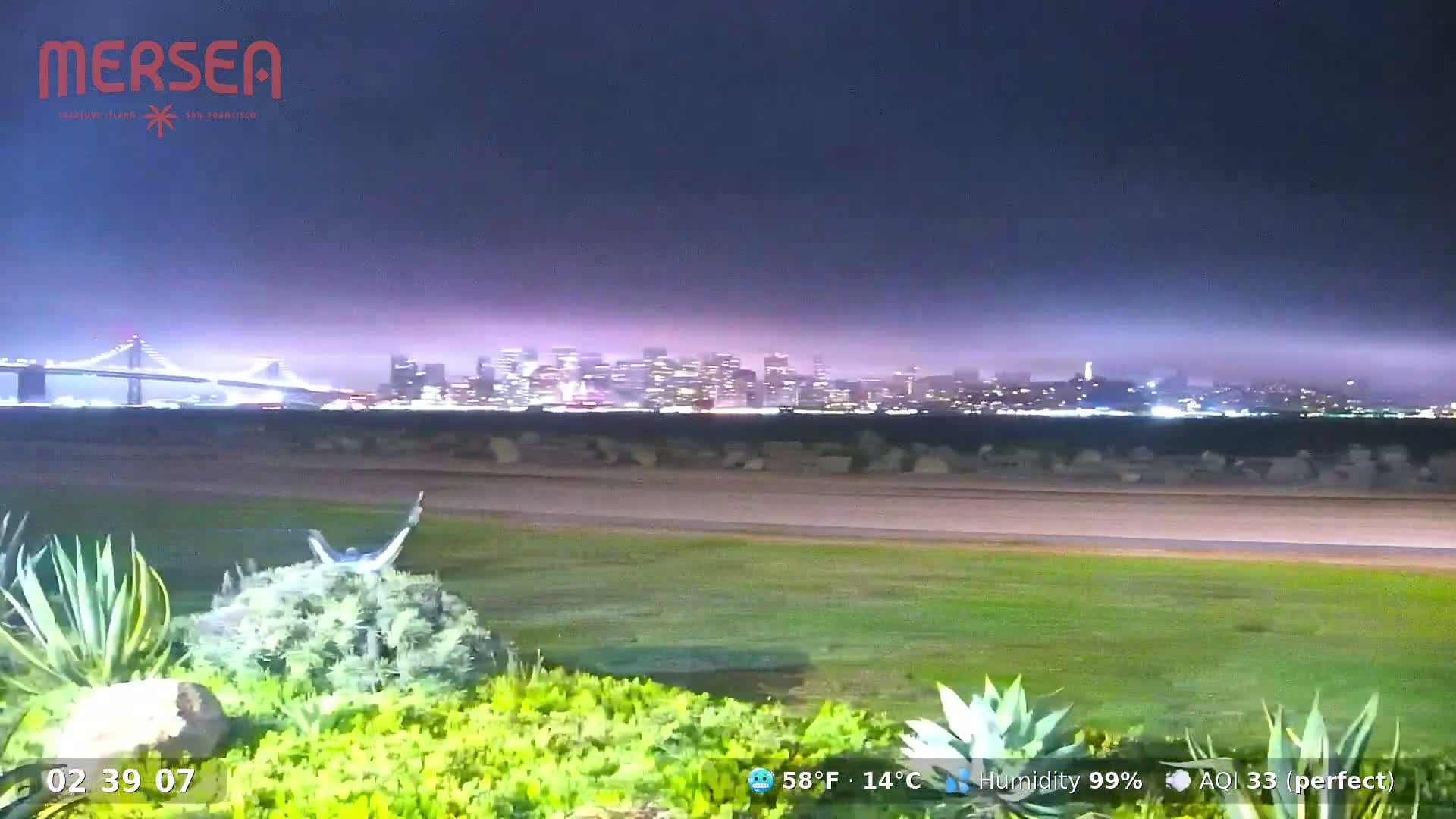 San Francisco City Live Camera from Treasure Island - San Fracisco, California, USA