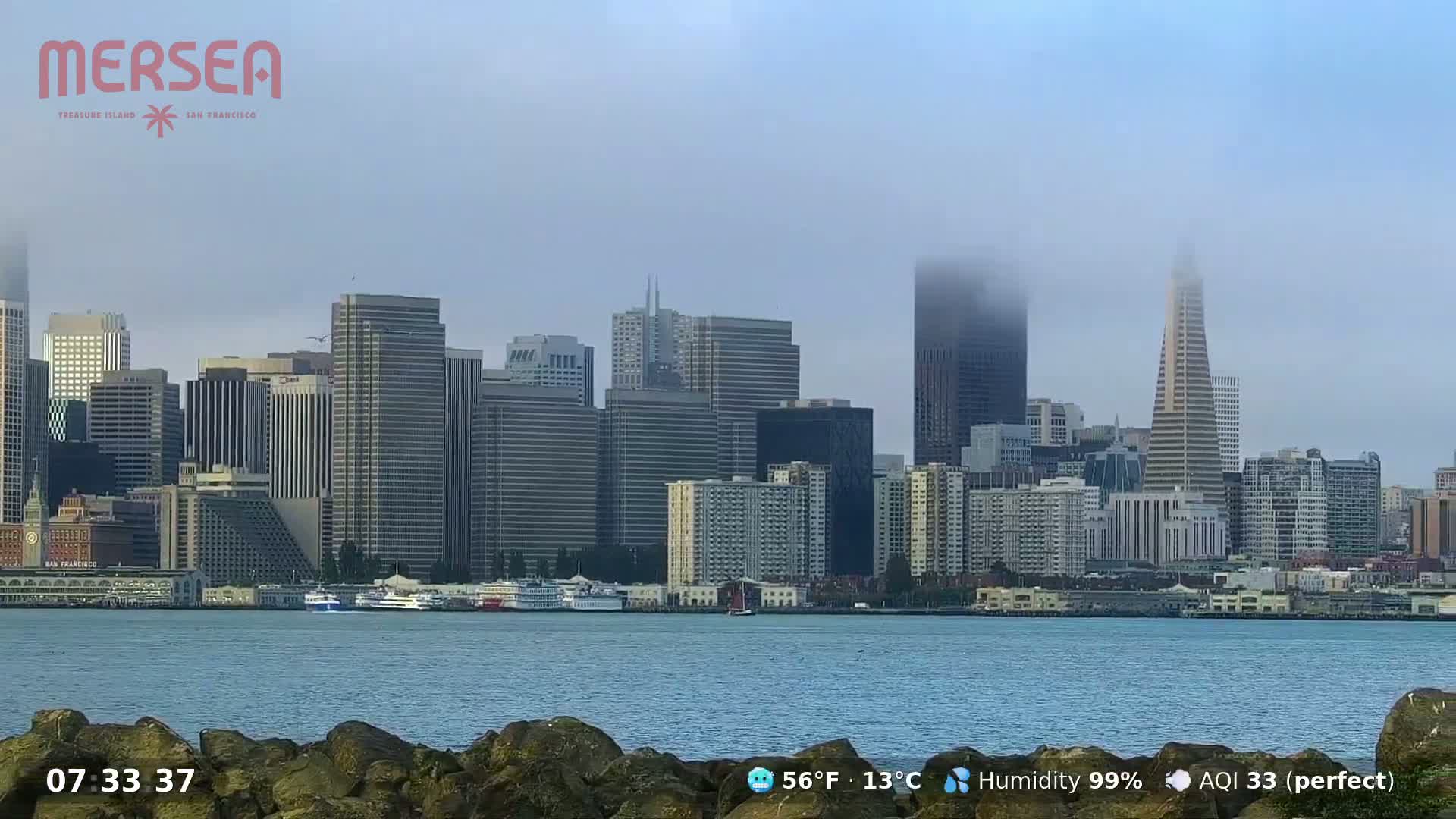 San Francisco City Live Camera from Treasure Island - San Fracisco, California, USA