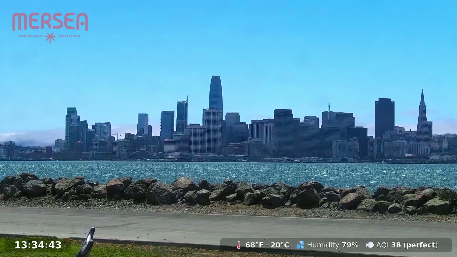 San Francisco City Live Camera from Treasure Island - San Fracisco, California, USA