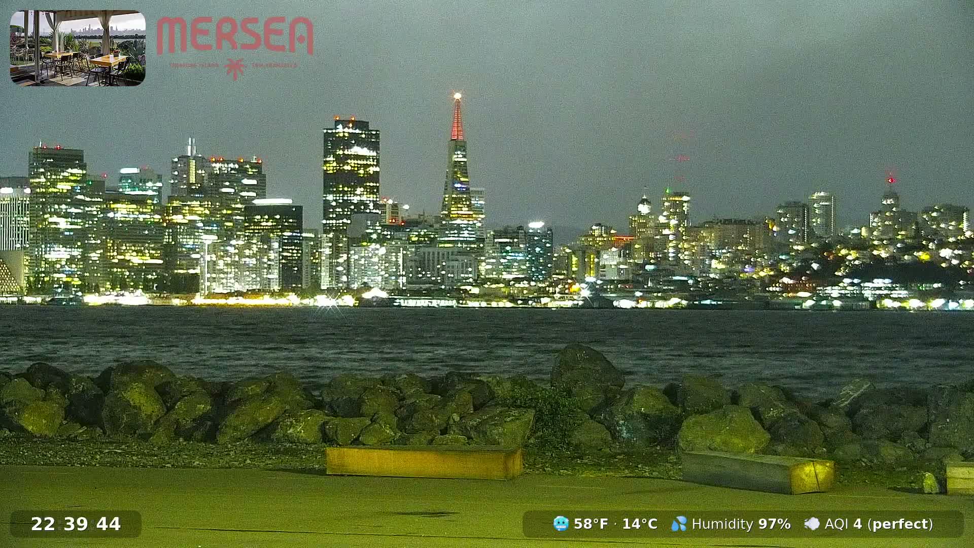 San Francisco City Live Camera from Treasure Island - San Fracisco, California, USA