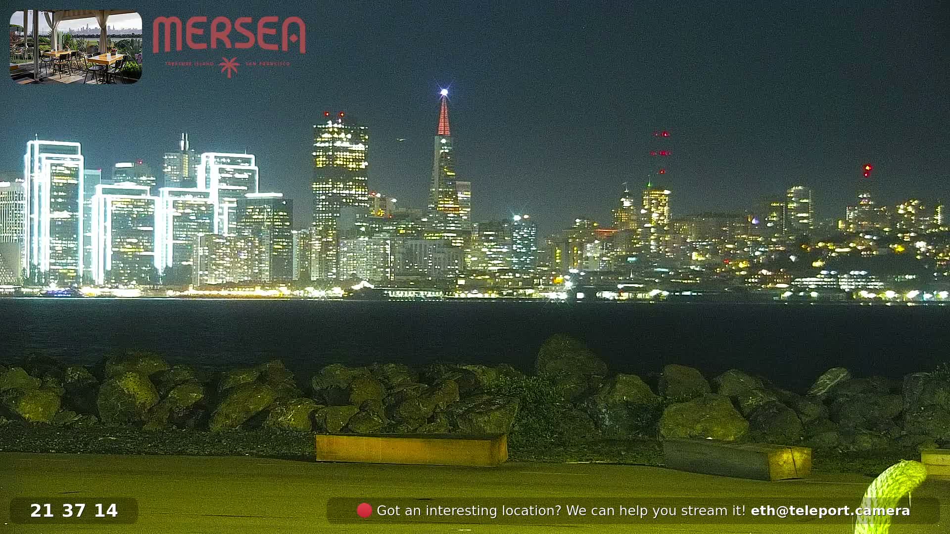 San Francisco City Live Camera from Treasure Island - San Fracisco, California, USA