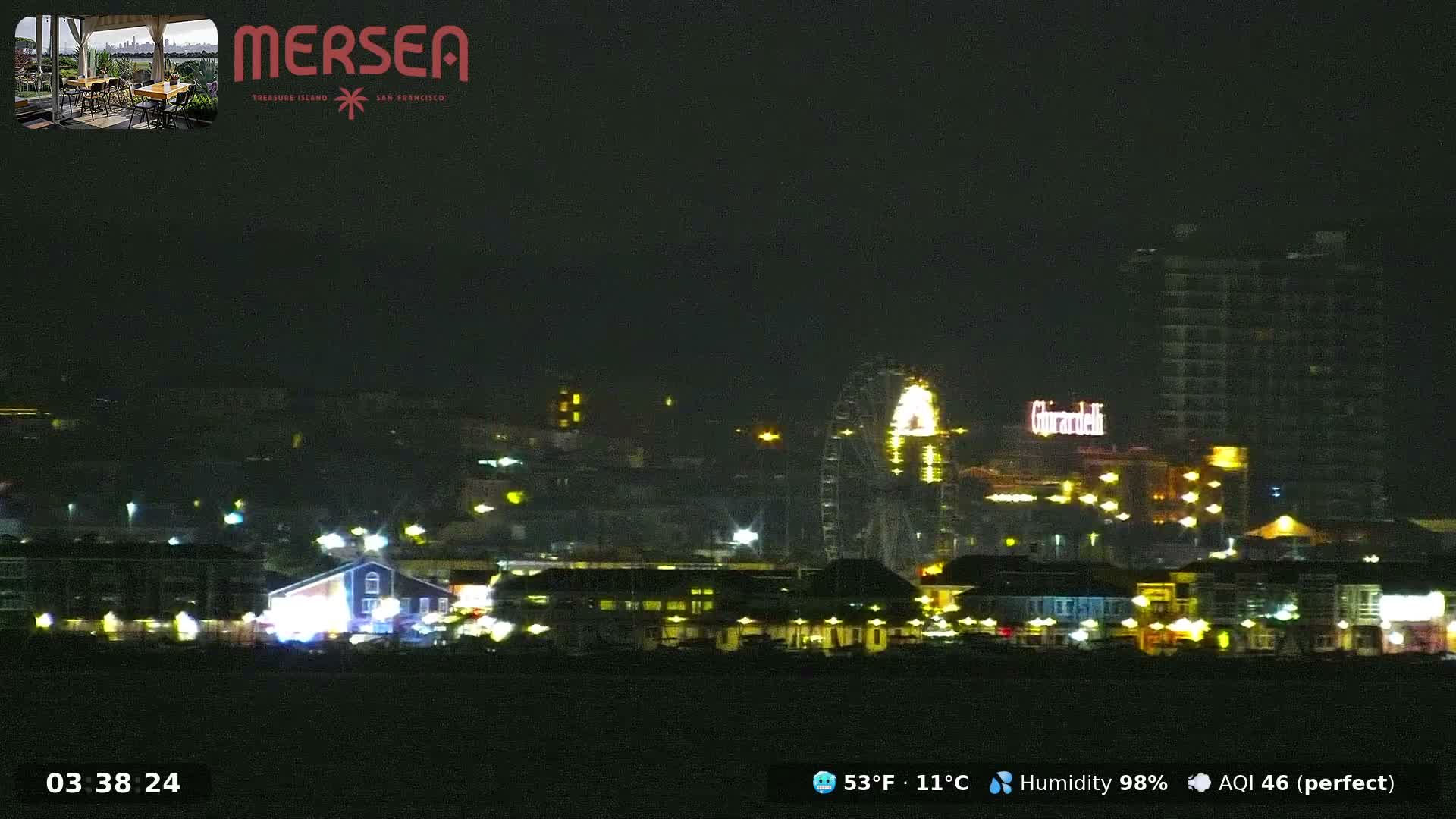 San Francisco City Live Camera from Treasure Island - San Fracisco, California, USA