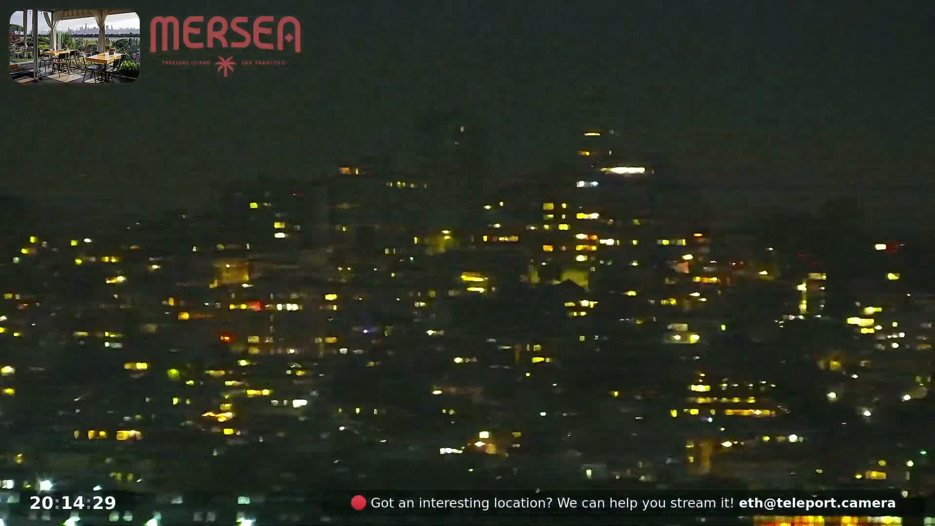 San Francisco City Live Camera from Treasure Island - San Fracisco, California, USA