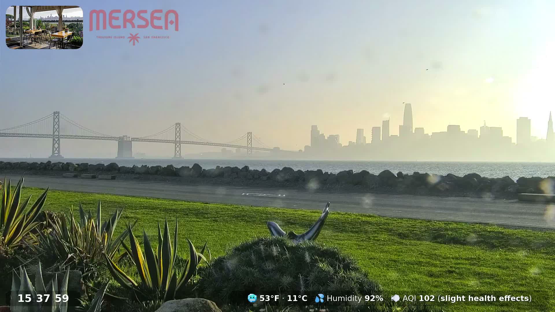 San Francisco City Live Camera from Treasure Island - San Fracisco, California, USA