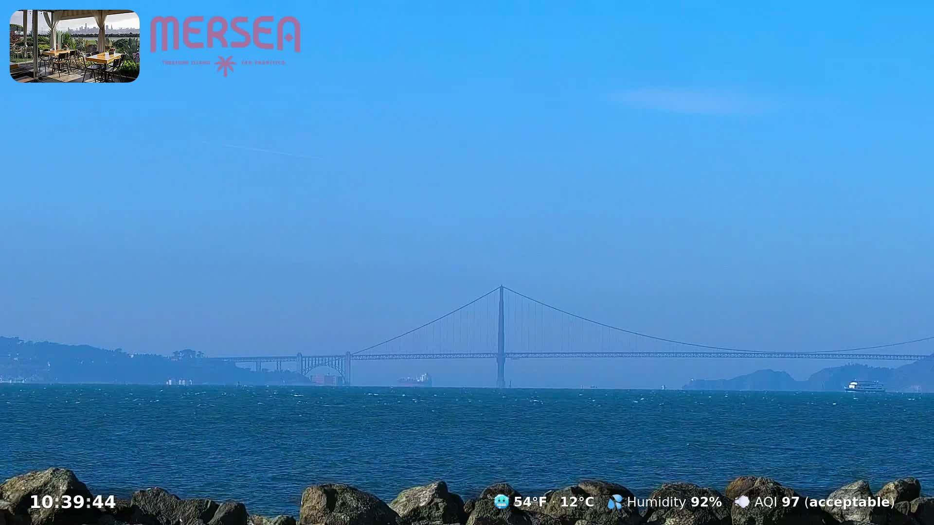 San Francisco City Live Camera from Treasure Island - San Fracisco, California, USA