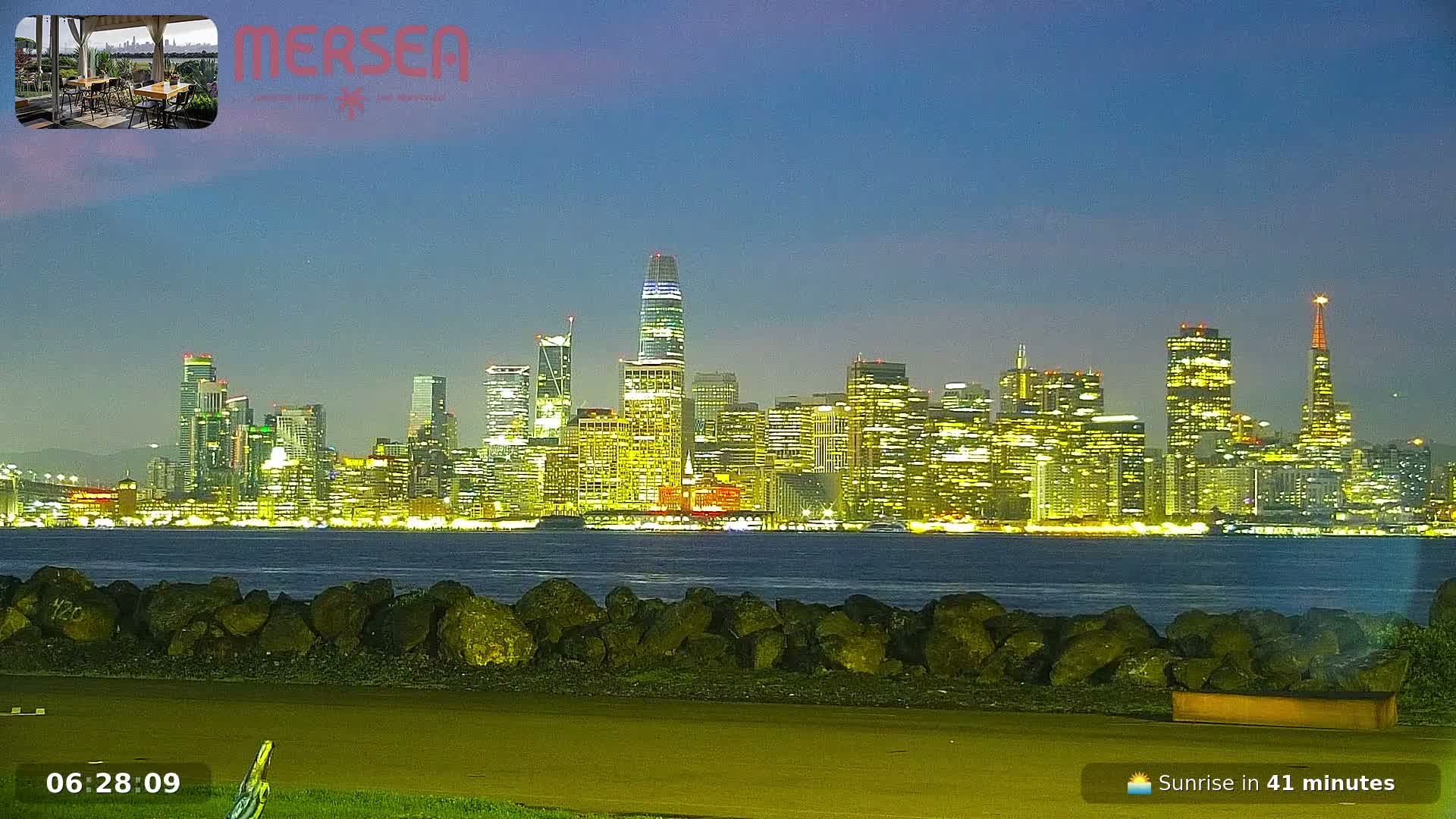 San Francisco City Live Camera from Treasure Island - San Fracisco, California, USA