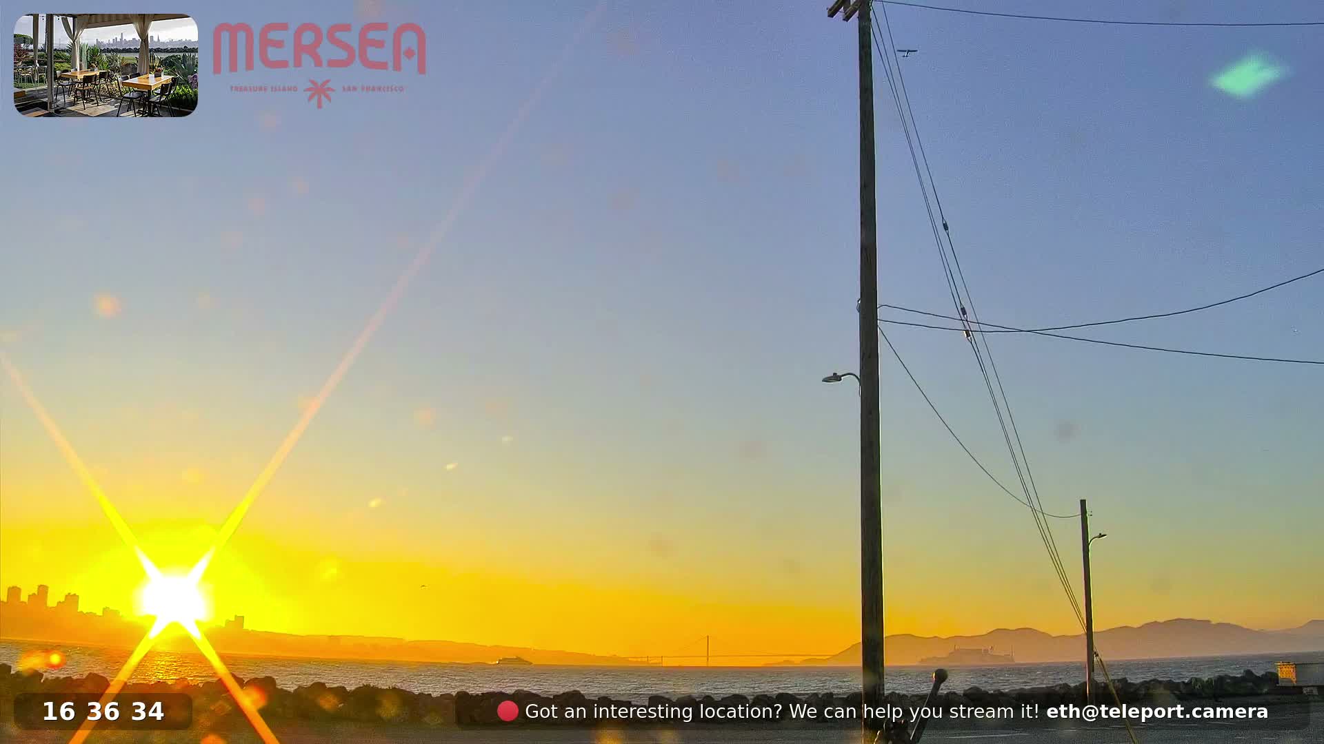 San Francisco City Live Camera from Treasure Island - San Fracisco, California, USA