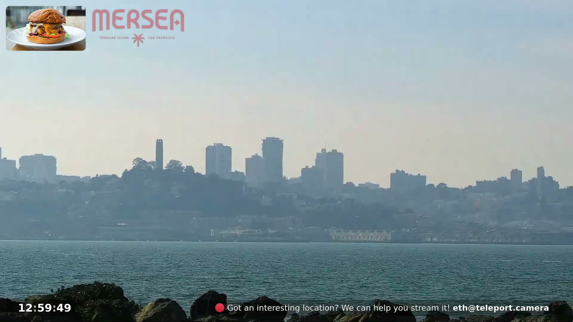 San Francisco City Live Camera from Treasure Island - San Fracisco, California, USA